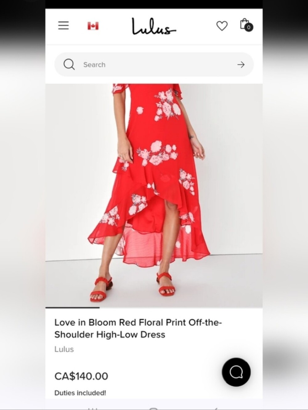 Lulu's Red Floral Cold-Shoulder Maxi Dress - Picture 6 of 6